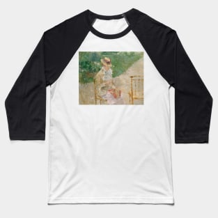 Young Woman Knitting by Berthe Morisot Baseball T-Shirt